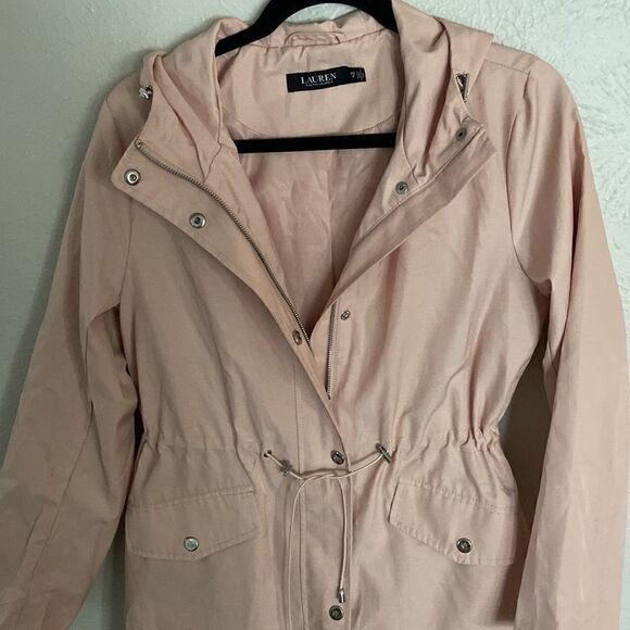 Ralph Lauren Wind -Rain Zipper coat and button closure Sz Petit S NWT Hale Rose - Picture 4 of 14